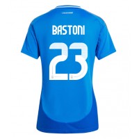 Camiseta Italia Alessandro Bastoni #23 Primera Equipación Replica Eurocopa 2024 para mujer mangas cortas